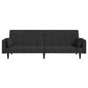 vidaXL Sofa Bed Black Fabric (100% polyester)