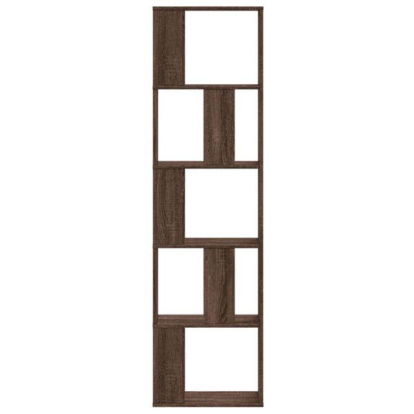 vidaXL Bookcase Brown oak Engineered wood Large Bookcase Rectangular