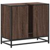 vidaXL Bathroom Sink Cabinet Brown oak Engineered wood and metal Medium