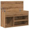 vidaXL Shoe Bench Artisan Oak Engineered wood Medium Shoe Storage Bench