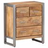 vidaXL Sideboard Natural wood, grey Rough mango wood, iron