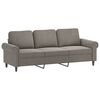 vidaXL 3-Seater Sofa with Pillows&Cushions Light Gray 70.9" Velvet