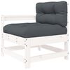 vidaXL Garden Lounge Set White, Anthracite