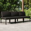 vidaXL 3-seater Garden Sofa Anthracite Aluminum and Polyester Medium