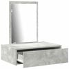 vidaXL Dressing Table Grey 23.62 x 15.75 x 27.56 in Engineered Wood
