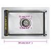 vidaXL Handmade Kitchen Sink Stainless Steel
