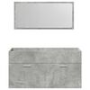 vidaXL Bathroom Furniture Set Concrete grey Engineered wood Medium