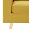 vidaXL Armchair Yellow 100% polyester fabric, solid pine wood, rubber wood