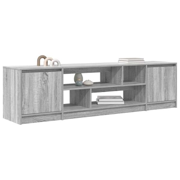 vidaXL TV Cabinet Grey Sonoma Engineered Wood Large TV Cabinet