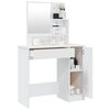 vidaXL Dressing Table High gloss white Engineered wood Medium
