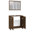 vidaXL Bathroom Furniture Set Brown Oak Engineered wood Standard