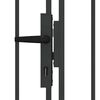 vidaXL Fence Gate Double Door with Arched Top Steel 157.5x78.7" Black