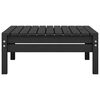 vidaXL Garden Footstool Black Solid Pine Wood Medium Modular