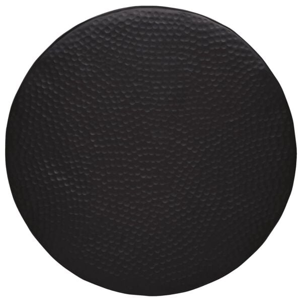 vidaXL Coffee Table Black Hammered Aluminum Medium Decorative Inlays