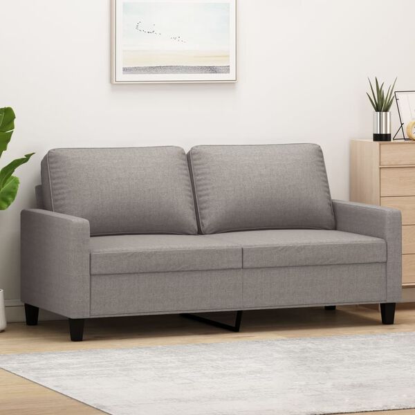 vidaXL 2-seater Sofa Taupe 100% polyester, metal, textilene 2-seater