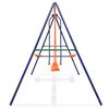 vidaXL Swing Set Blue Steel and Plastic Ages 3-10 Durable Swing Set