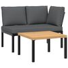 vidaXL Garden Sofa Set Black and Anthracite