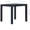 vidaXL Garden Table Anthracite Plastic 31.1x31.1x28.3 in Stylish Design