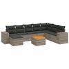 vidaXL Garden Sofa Set Gray PE Rattan Large Durable Garden Sofa Set