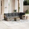 vidaXL Garden Sofa Set Grey PE rattan Large Modular Garden Sofa Set