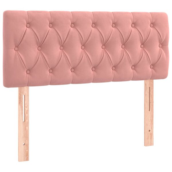 vidaXL Headboard Pink 35.4"x2.8"x30.7"/34.6" Velvet