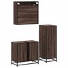 vidaXL Bathroom Furniture Set Brown Oak Engineered wood, metal, glass