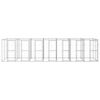vidaXL Dog Kennel Silver Galvanized Steel Large Durable Dog Kennel