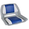 vidaXL Boat Seats 2 pcs Foldable Backrest With Blue-white Pillow 16.1x20.1x18.9"(2x90418)