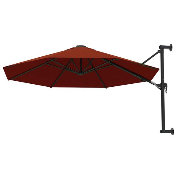 vidaXL Garden Parasol Terracotta Polyester, Metal Large Tiltable