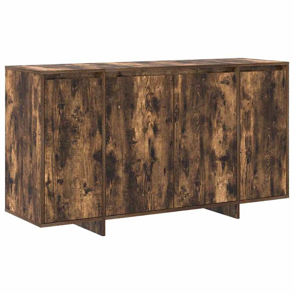 vidaXL Sideboard Smoked Oak 53.15 x 16.14 x 29.53 in Engineered Wood