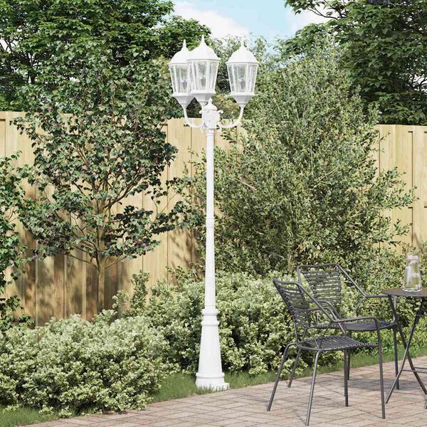 vidaXL Garden Light White 235 cm Aluminium