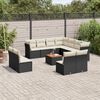 vidaXL Garden Sofa Set Black