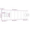 vidaXL Bed Headboard With Cabinet White Engineered Wood Large
