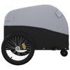 vidaXL Bike Trailer Black and Grey 66.1 lb Iron