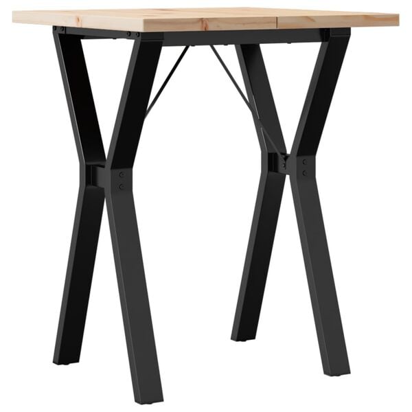 vidaXL Dining Table Natural wood and black