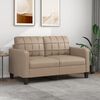 vidaXL 2-seater Sofa Cappuccino Faux leather 2-seater Stylish Design