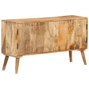 vidaXL Sideboard Bleached White with Natural Mango Wood Grain