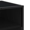 vidaXL TV Cabinet Black Engineered Wood and Metal 71.1 x 15.7 x 18.1 in