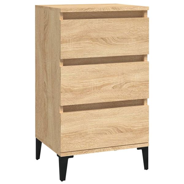 vidaXL Bedside Cabinet Sonoma oak Engineered wood Medium Bedside Cabinet