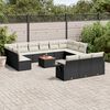 vidaXL Garden Sofa Set Black, Cream White