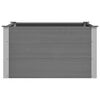 vidaXL Garden Raised Bed Grey Wood-plastic composite, aluminum