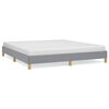 vidaXL Bed Frame Light gray Polyester, Plywood, Engineered wood
