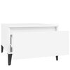 vidaXL Side Table White Engineered wood, Metal Small Side Table