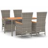 vidaXL Garden Dining Set Gray