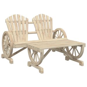 vidaXL Garden Lounge Set Natural Wood Solid Fir Wood Medium Durable