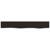 vidaXL Wall Shelf Dark Brown Solid Oak Wood 31.5 x 3.9 x 2.4 in Durable