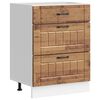 vidaXL Kitchen Base Cabinet Old Wood Engineered Wood 23.6 x 18.1 x 32.1 in