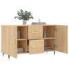 vidaXL Sideboard Sonoma oak Engineered wood, Metal Medium Sideboard