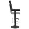 vidaXL Bar Stool Set of 2 Black Steel Adjustable Height Bar Stool