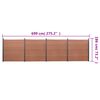 vidaXL Fence Panel Set Brown 275.2"x73.2" WPC
